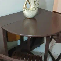 میزوصندلی چوبی تاشو و چرخ دار۴نفره|میز و صندلی غذاخوری|پردیس, فاز ۱۱|دیوار