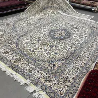 فرش دستباف (بساک)جفت ۹ متری ۴۰ رج گل ابریشم|فرش|مشکین‌دشت, |دیوار
