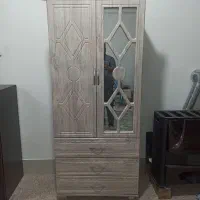 کمد دو درب رنگ کاجی