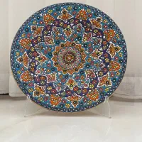 بشقاب میناکاری سفالی|صنایع دستی و سایر لوازم تزئینی|قم, انسجام|دیوار