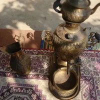 سماور زغالی قلمکاری قدیمی|کلکسیون اشیاء عتیقه|تهران, گیشا|دیوار
