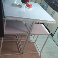 میز نهار خوری چهار نفره محکم اهنی