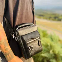 کیف دوشی چرم گاوی و دستدوز