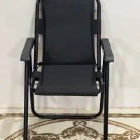 صندلی تاشو لوله مشکی رنگ کوره ای ضد خش محصول چکاوک
