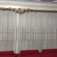 پرده پذیرائی به همراه کتیبه|پرده، رانر، رومیزی|رشت, انصاری|دیوار