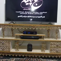 ست برنزی میز تی وی بوفه و ساعت ایستاده