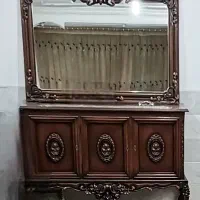 آینه کنسول تمام چوب