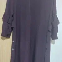 مانتو مجلسی سایز 2 نو رنگ بادمجونی