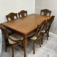 میز غذاخوری چوبی 6نفره مینی‌مال مدل ماهواره ایی|میز و صندلی غذاخوری|تهران, امام حسین|دیوار