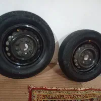 دو حلقه لاستیک پراید با رینگ|حراج|صباشهر, |دیوار