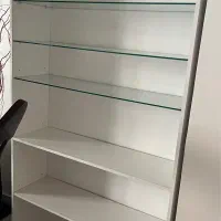 قفسه فروشگاهی ام دی اف سفید هایگلاس