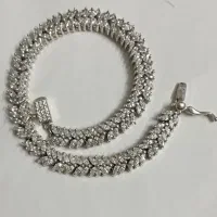 دستبند نقره نگین مارکیز