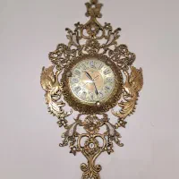 ساعت دیواری تمام برنز طاووس نشان