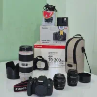 دوربین canon 800d 18-55 لنز 70-200 ii لنز 50 f1.4