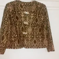 کت سوزندوزی مخمل سبز ۳۸ الی ۴۰