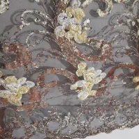 پارچه لباس مجلسی توری شاین پولکی ابریشم سوزن دوزی|لباس|قزوین, |دیوار