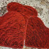 فرش کودک به همراه سه عدد پادری طرح قلب|فرش|تهران, تاکسیرانی|دیوار