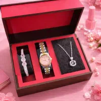 حراج پک هدیه لاکچری ولنتاین (دستبند ساعت گردنبند)