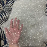 پارچه کارشده جسمیکو سفید