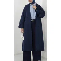 مانتو بلند پشت دکمه دار ترند