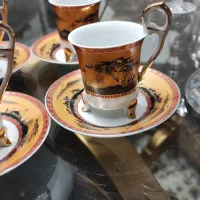 فنجون و نعلبکی قهوه خوری طلاکوب یاماسین ژاپن|ظروف سرو و پذیرایی|تهران, پرستار|دیوار
