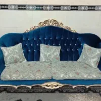 مبل ۷ نفره آبی کاربنی