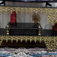 میز تی وی با ساعت ایستاده برنز