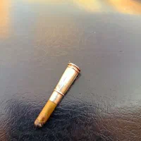 چوب سیگار نقره و کهربا