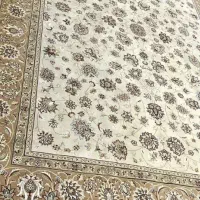 فرش ۷۰۰شانه مشهد با گلهای ابریشمی