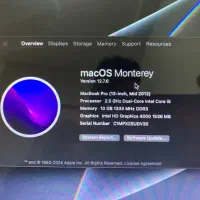 مک بوک پرو ۲۰۱۲|رایانه همراه|محمدیه-قزوین, |دیوار