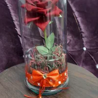 گل شیشه ای نو مناسب کادو ،گل مصنوعی وتابلو