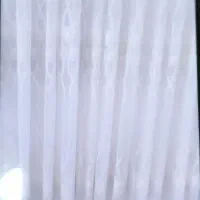 پرده تور ترک طرح دار با دستک مخمل سورمه ای طور|پرده، رانر، رومیزی|قائن, |دیوار