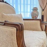 مبل سه گل فرانسوی با پارچه پتینه ضدلک/خرید اقساطی/|مبلمان خانگی و میز عسلی|اردبیل, |دیوار