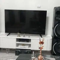 آینه کنسول چهاردرب و میز تی وی تمام چوب|بوفه، ویترین، کنسول|ملایر, |دیوار