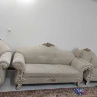 مبل هفت نفره کرم رنگ|مبلمان خانگی و میز عسلی|شیراز, احمدی جنوبی|دیوار