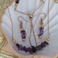 ست جواهراتی امتیست گوشوار،گردنی،دستبند