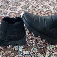 کفش نیم بوت تمام چرم زنانه