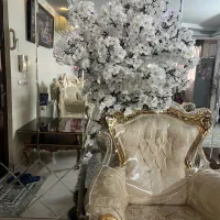 تعدادی درختچه  شکوفه سفید و صورتی نو بزرگ