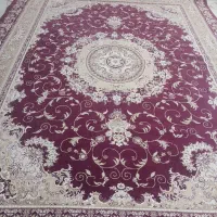 جفت فرش ۱۲متری زرشکی