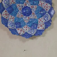 بشقاب میناکاری دکوری دیواری ۲۳در ۲۳ پیاله گل سرخی|صنایع دستی و سایر لوازم تزئینی|تهران, تهرانپارس شرقی|دیوار