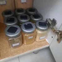 ظرف حبوبات  به همراه سطل برنج وچای وقند وماکارونی|ظروف نگهدارنده، پلاستیکی، یک‌بارمصرف|تهران, فلاح|دیوار