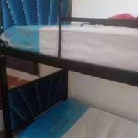 تخت دو طبقه با تشک طبی فنری نو
