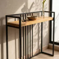 میز دکور چوب و فلز