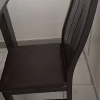 میز غذاخوری چوبی با شیشه متحرک و ۶ عدد صندلی|میز و صندلی غذاخوری|نوشهر, |دیوار