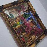قاب عکس دور طلایی چوب  نو  و شیک