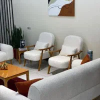 مبلمان چستر چوب پارچه خور .مبل نازلی