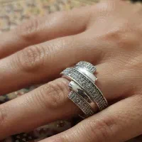انگشتر استیل فرم حلقه بسیار زیبا
