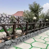 نمای سیمانی طرح سنگ وچوب|خدمات پیشه و مهارت|شیراز, دارالرحمه|دیوار