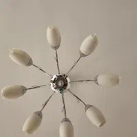 لوستر ۸ شاخه کرومیک سفید|لوستر و چراغ آویز|مشهد, شریف|دیوار