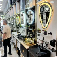 روشویی سرامیکی مروارید با شیرالات برنجی